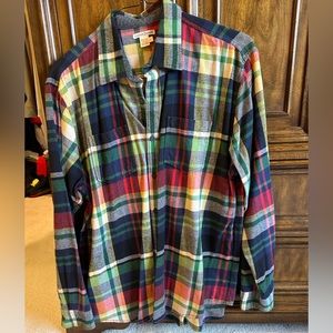 Plaid Flannel shirt.    Carbon2cobalt.   Size L